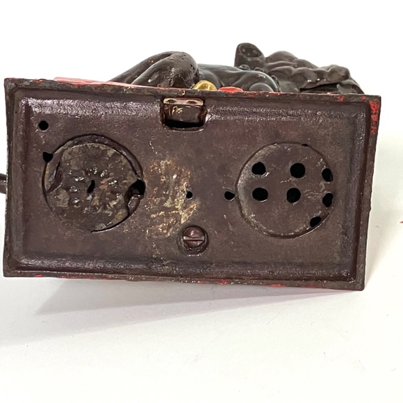 Vintage Cast Iron Bull Dog Mechanical Bank  - Book Of Knowledge - Picture 13 of 15